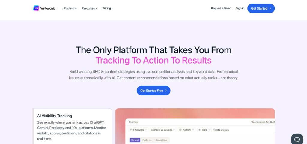 writesonic ai ad copywriting tool dashboard